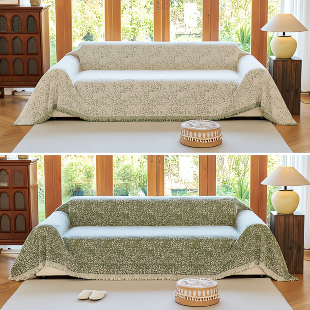 NordWeave: Reversible Sofa Throw in Boho Style – Scandinavian Sofa Cover Made of Cotton & Microfiber