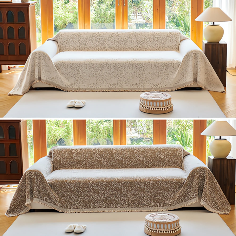 NordWeave: Reversible Sofa Throw in Boho Style – Scandinavian Sofa Cover Made of Cotton & Microfiber