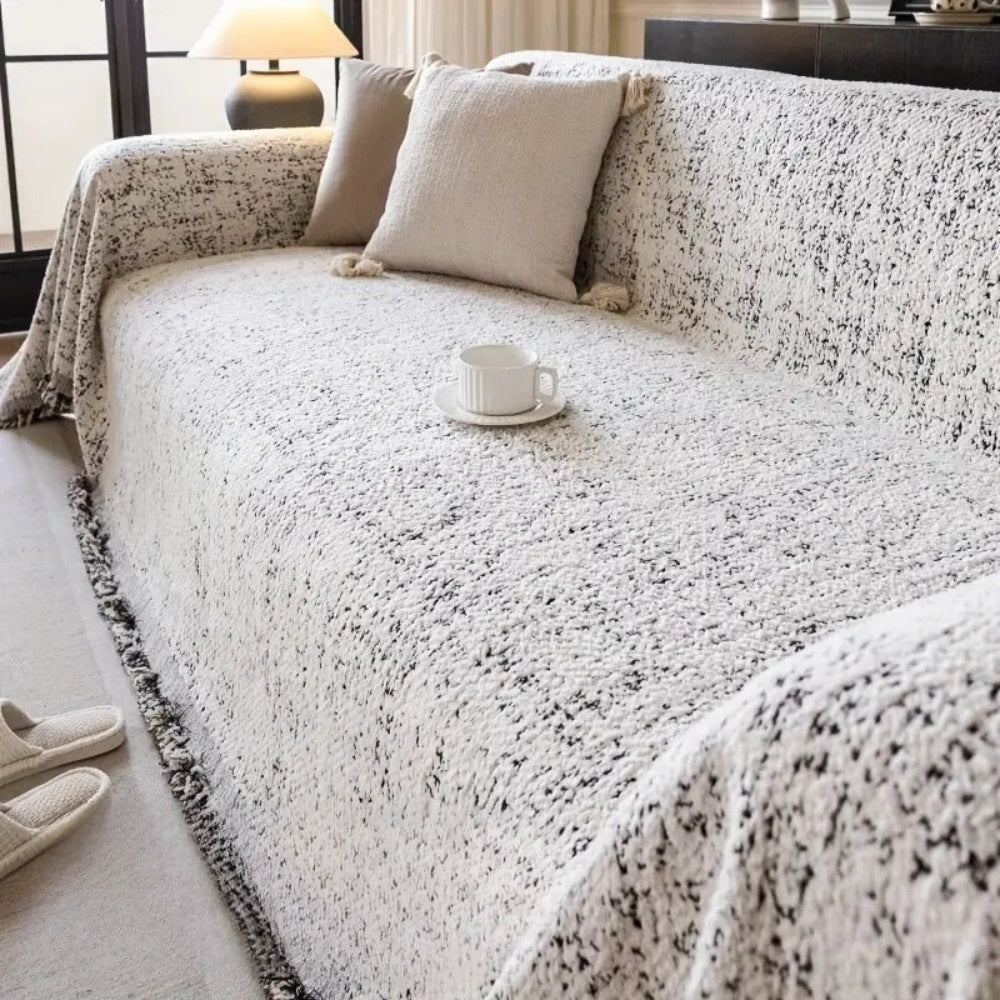 NordWeave: Reversible Sofa Throw in Boho Style – Scandinavian Sofa Cover Made of Cotton & Microfiber
