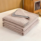 NordWebstuhl: Reversible Cotton Blanket with Jacquard Seersucker & Light Texture – for Sofa & Bedroom