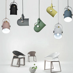 NordWink: Nordic Aluminum Pendant Light with Angle Drop Shape – for Living Room & Café