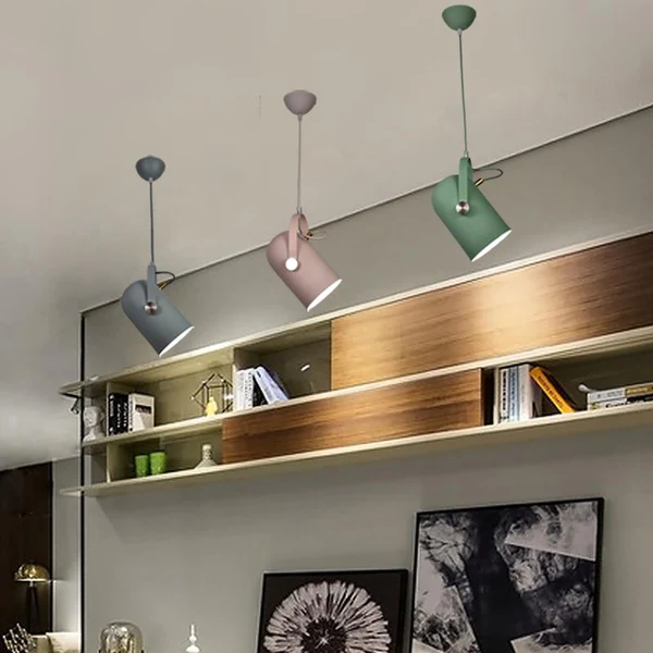 NordWink: Nordic Aluminum Pendant Light with Angle Drop Shape – for Living Room & Café