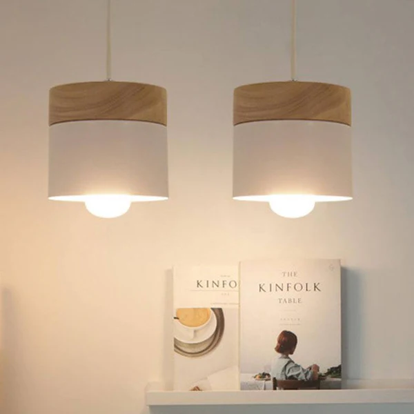 NordiLicht: Wood & Metal Pendant Light – Colorful Design Light for Children's Rooms & Reading Corners