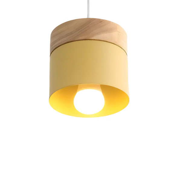 NordiLicht: Wood & Metal Pendant Light – Colorful Design Light for Children's Rooms & Reading Corners