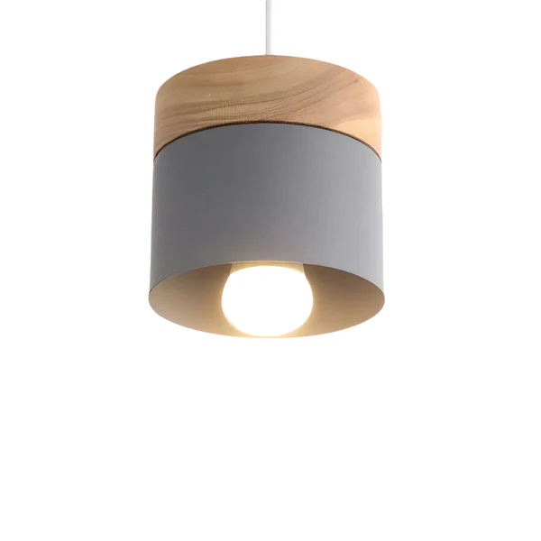 NordiLicht: Wood & Metal Pendant Light – Colorful Design Light for Children's Rooms & Reading Corners