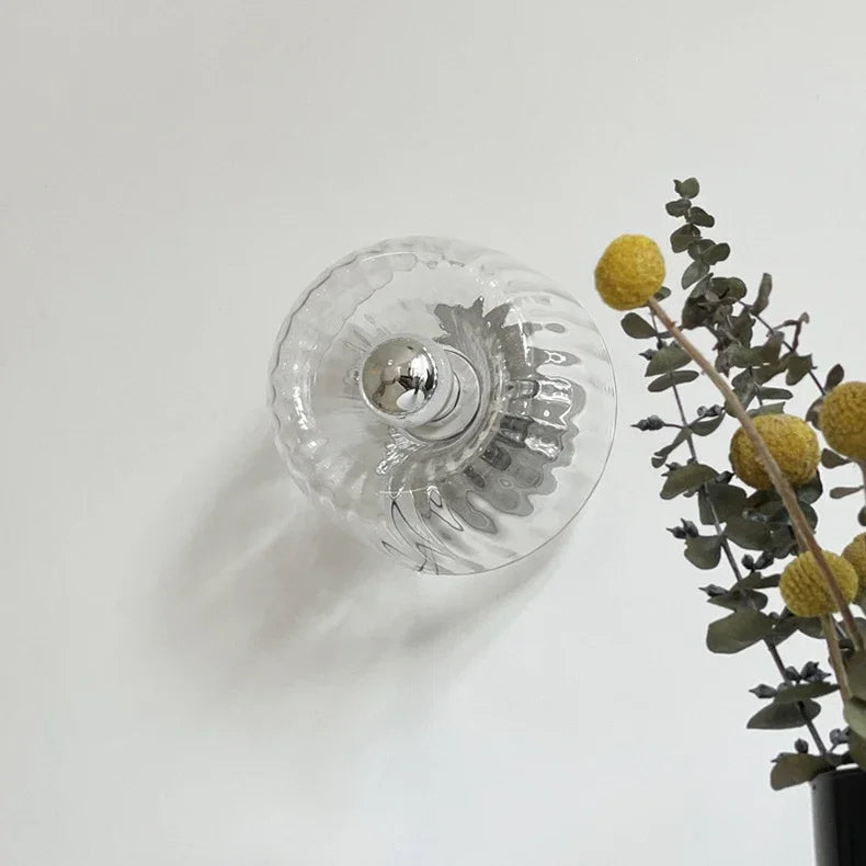 Nordic Bauhaus Glass Round LED Wall Light 1-Light