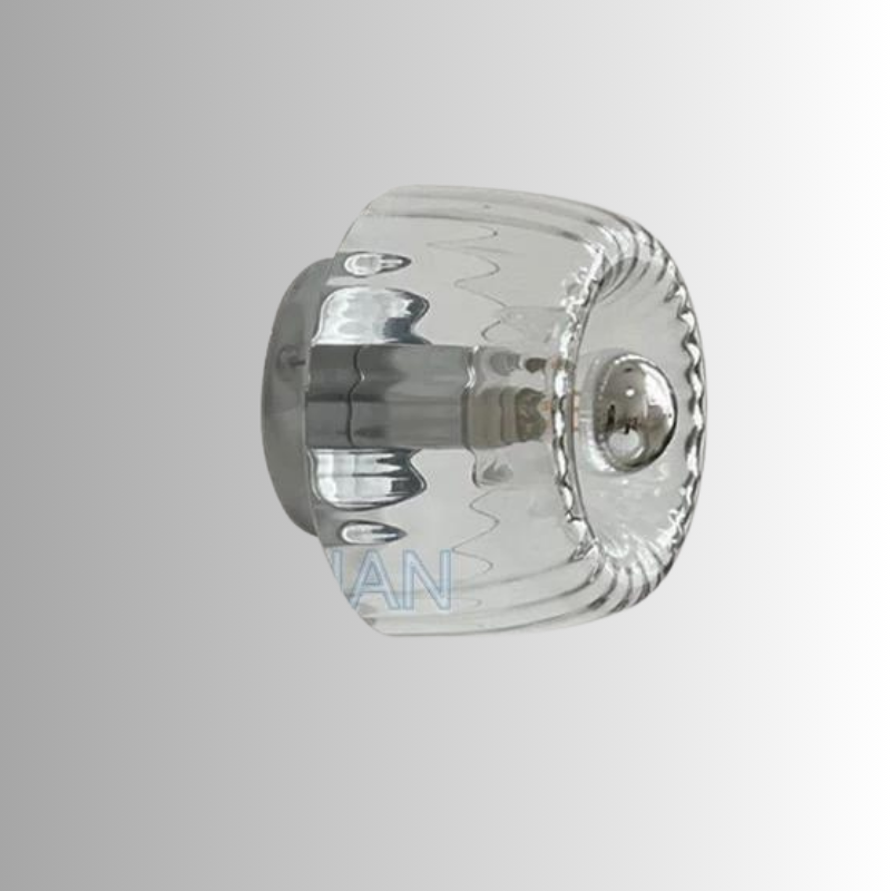 Nordic Bauhaus Glass Round LED Wall Light 1-Light