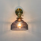Nordic Brass Glass Dome Wall Sconce Lamp 1-Light