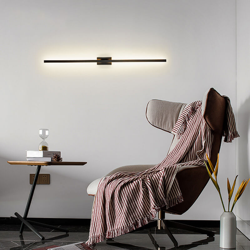 Nordic Minimalist Linear LED Wall Sconce Lamp 1-Light