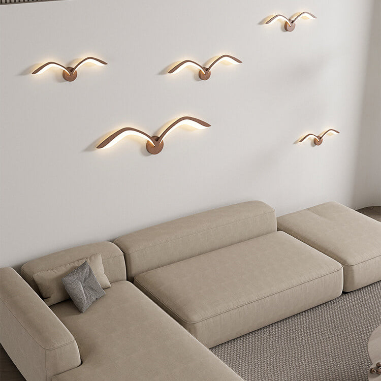 Nordic Minimalist Seagull 1-Light LED Wall Sconce Lamp
