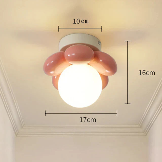 Thalora - Scandinavian Flower Glass Ceiling Lamp