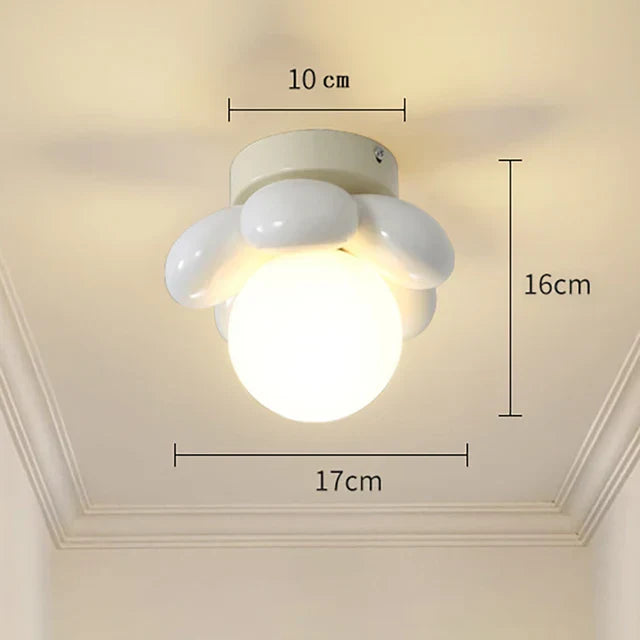 Thalora - Scandinavian Flower Glass Ceiling Lamp