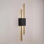 NordicGlanz: Black LED Wall Light Modern – Luxurious Design with Gold for Living & Dining Rooms