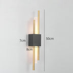 NordicGlanz: Black LED Wall Light Modern – Luxurious Design with Gold for Living & Dining Rooms