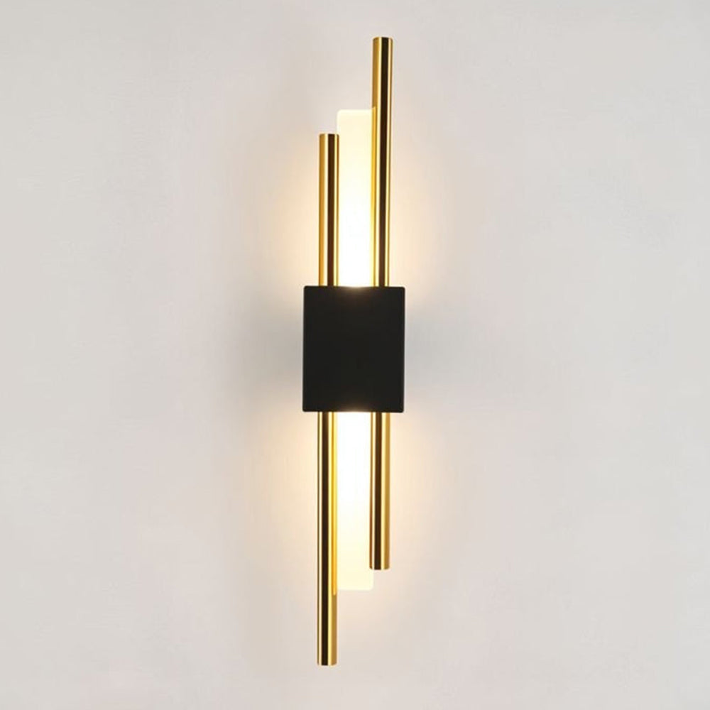 NordicGlanz: Black LED Wall Light Modern – Luxurious Design with Gold for Living & Dining Rooms