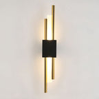 NordicGlanz: Black LED Wall Light Modern – Luxurious Design with Gold for Living & Dining Rooms