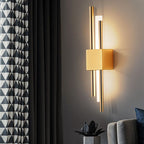 NordicGlanz: Black LED Wall Light Modern – Luxurious Design with Gold for Living & Dining Rooms