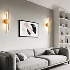 NordicGlanz: Black LED Wall Light Modern – Luxurious Design with Gold for Living & Dining Rooms