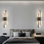 NordicGlanz: Black LED Wall Light Modern – Luxurious Design with Gold for Living & Dining Rooms