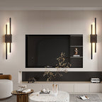 NordicGlanz: Black LED Wall Light Modern – Luxurious Design with Gold for Living & Dining Rooms