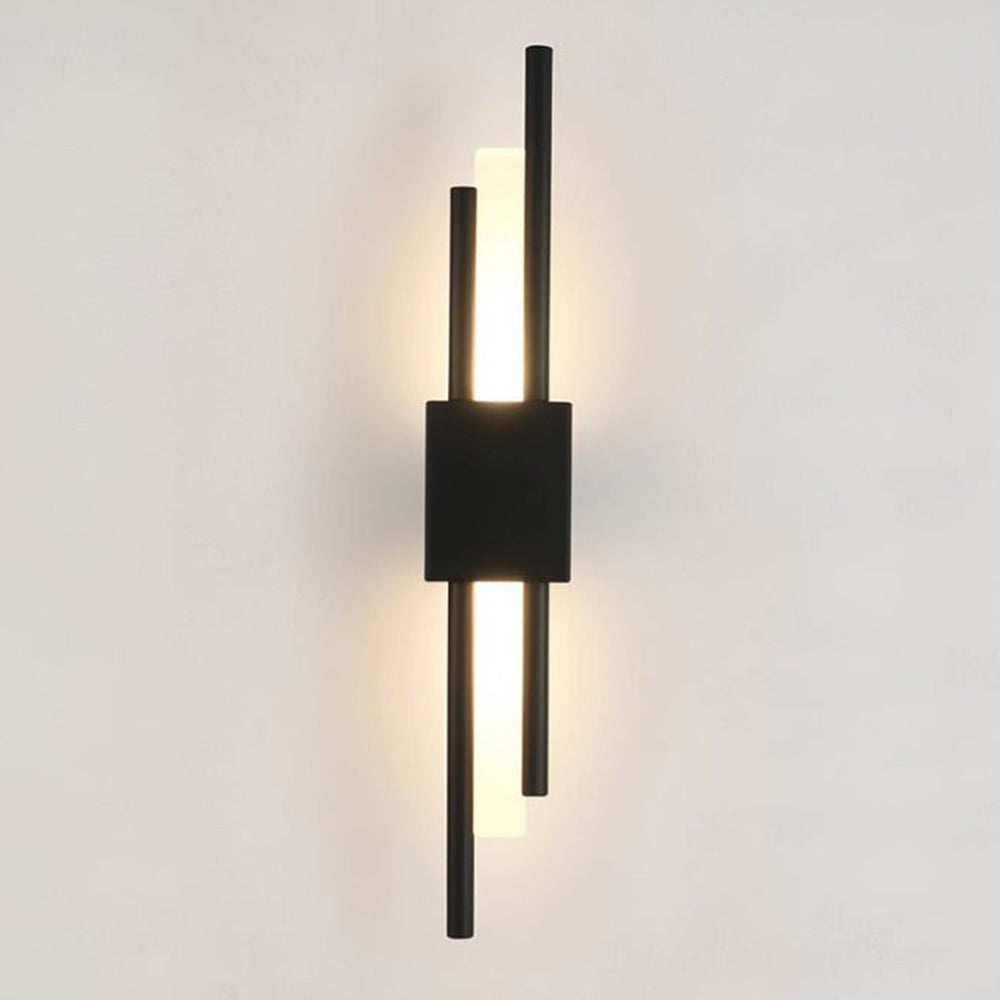 NordicGlanz: Black LED Wall Light Modern – Luxurious Design with Gold for Living & Dining Rooms