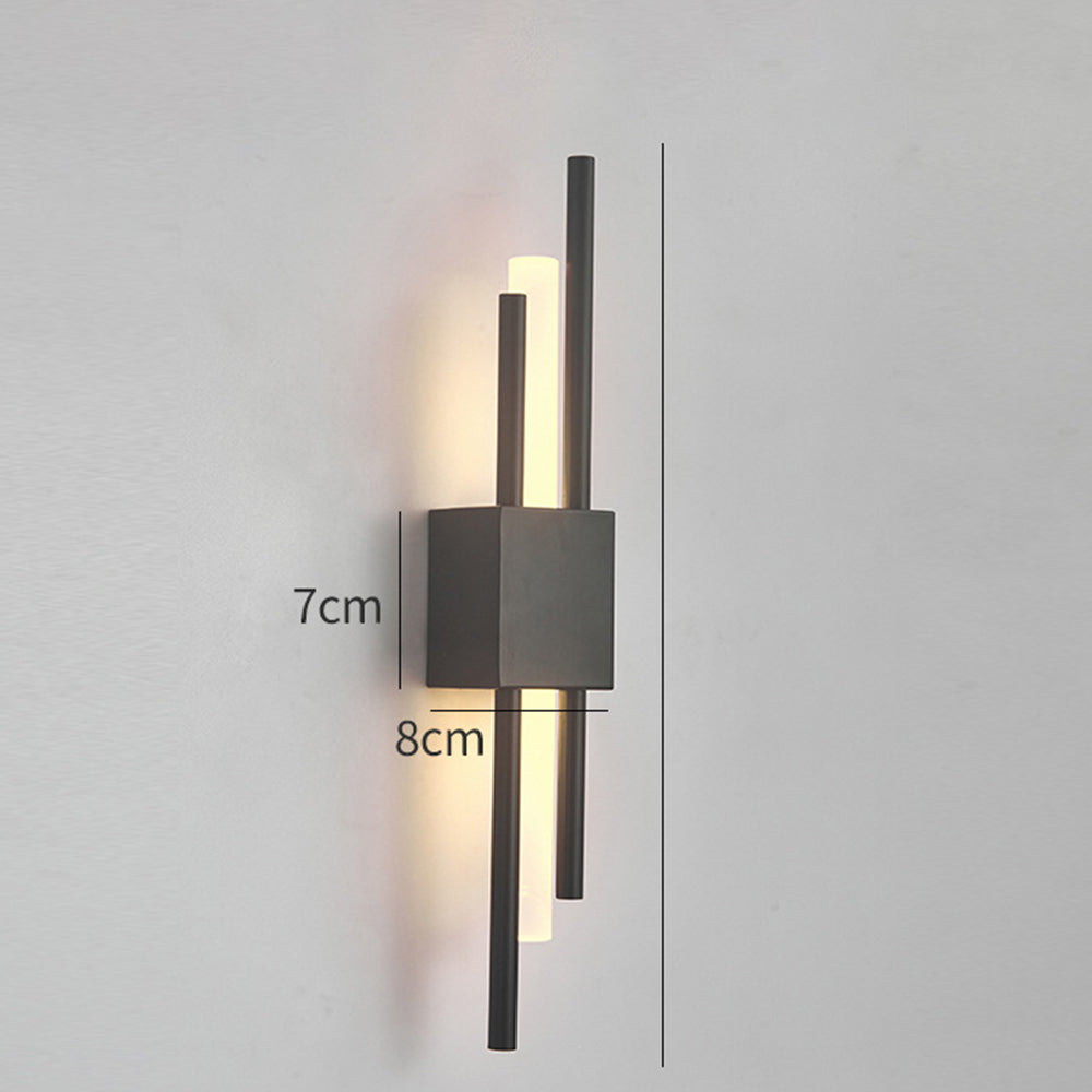 NordicGlanz: Black LED Wall Light Modern – Luxurious Design with Gold for Living & Dining Rooms