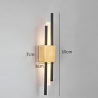 NordicGlanz: Black LED Wall Light Modern – Luxurious Design with Gold for Living & Dining Rooms