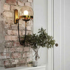 Bello Wandlamp | Retro Glazen Bol met Industrieel Ontwerp