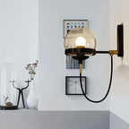 Bello Wandlamp | Retro Glazen Bol met Industrieel Ontwerp