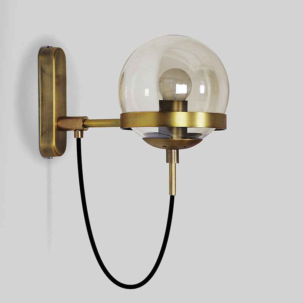 Bello Wandlamp | Retro Glazen Bol met Industrieel Ontwerp