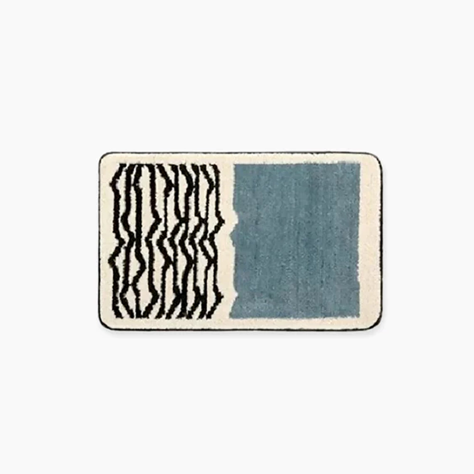 NordicFlow – Luxurious Handmade Bath Mat with Abstract Pattern for Elegant Bathrooms