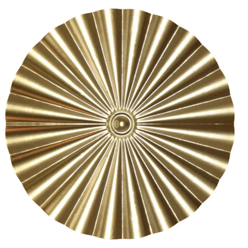 Metal Wall Art Gold Round Iron Wall Hanging for Stylish Interiors