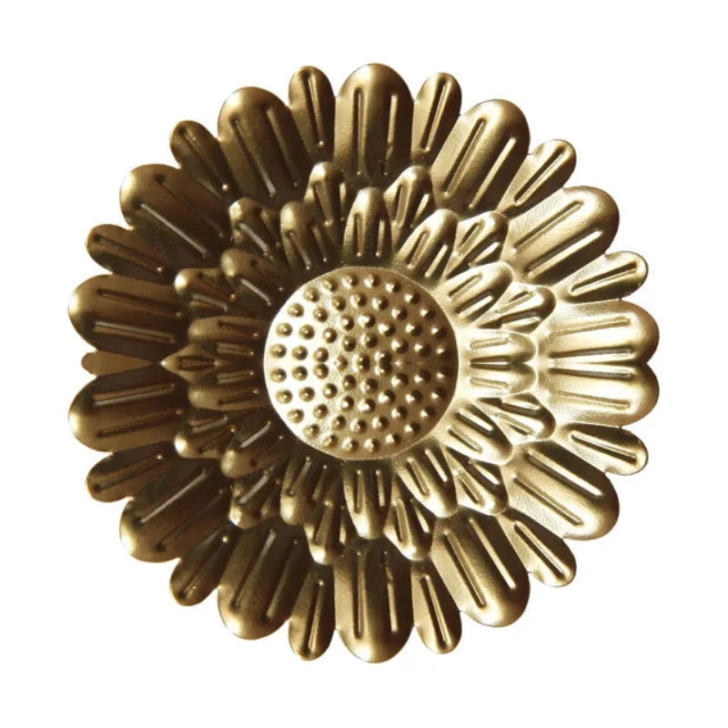 Metal Wall Art Gold Round Iron Wall Hanging for Stylish Interiors