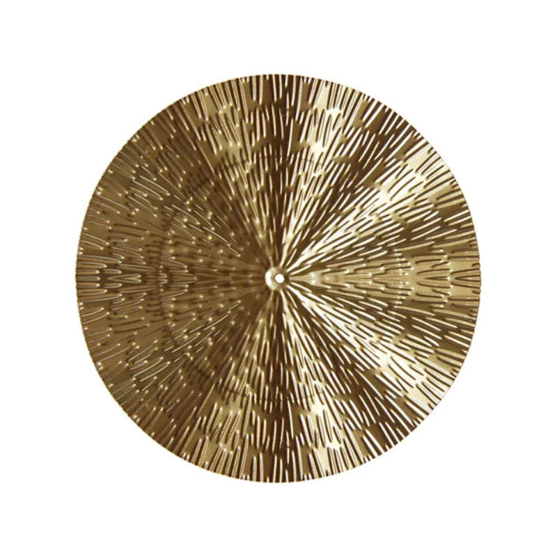 Metal Wall Art Gold Round Iron Wall Hanging for Stylish Interiors