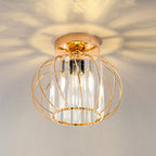 Dante Plafondlamp | Open Design met Glas & Metaal, Zwart of Goud