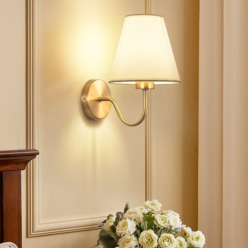 Fabric Wall Lamp Iron Frame E27 Hardwired Indoor Wall Light