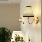 Fabric Wall Lamp Iron Frame E27 Hardwired Indoor Wall Light