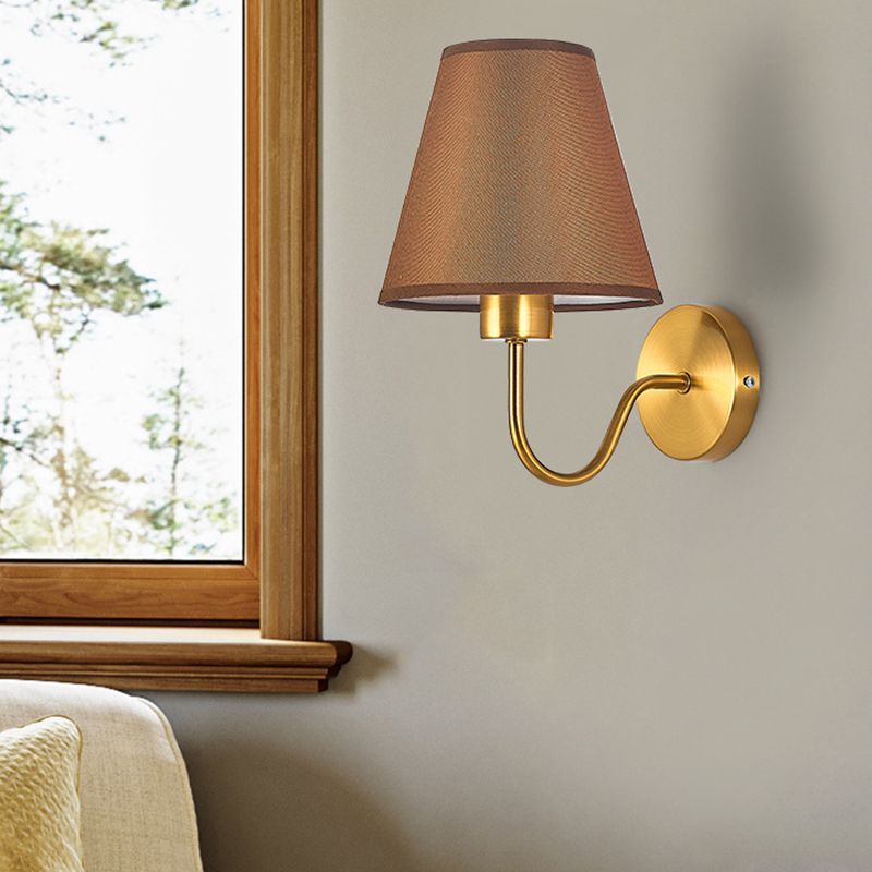 Fabric Wall Lamp Iron Frame E27 Hardwired Indoor Wall Light