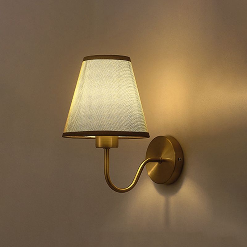 Fabric Wall Lamp Iron Frame E27 Hardwired Indoor Wall Light