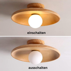 NordischPur: Round Wooden Ceiling Light Minimalistic – Stylish & Bright for Hallway & Dining Room