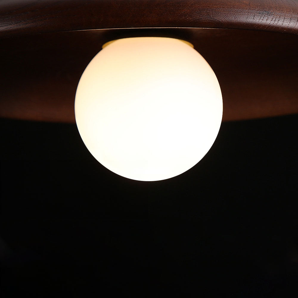 NordischPur: Round Wooden Ceiling Light Minimalistic – Stylish & Bright for Hallway & Dining Room