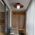 NordischPur: Round Wooden Ceiling Light Minimalistic – Stylish & Bright for Hallway & Dining Room
