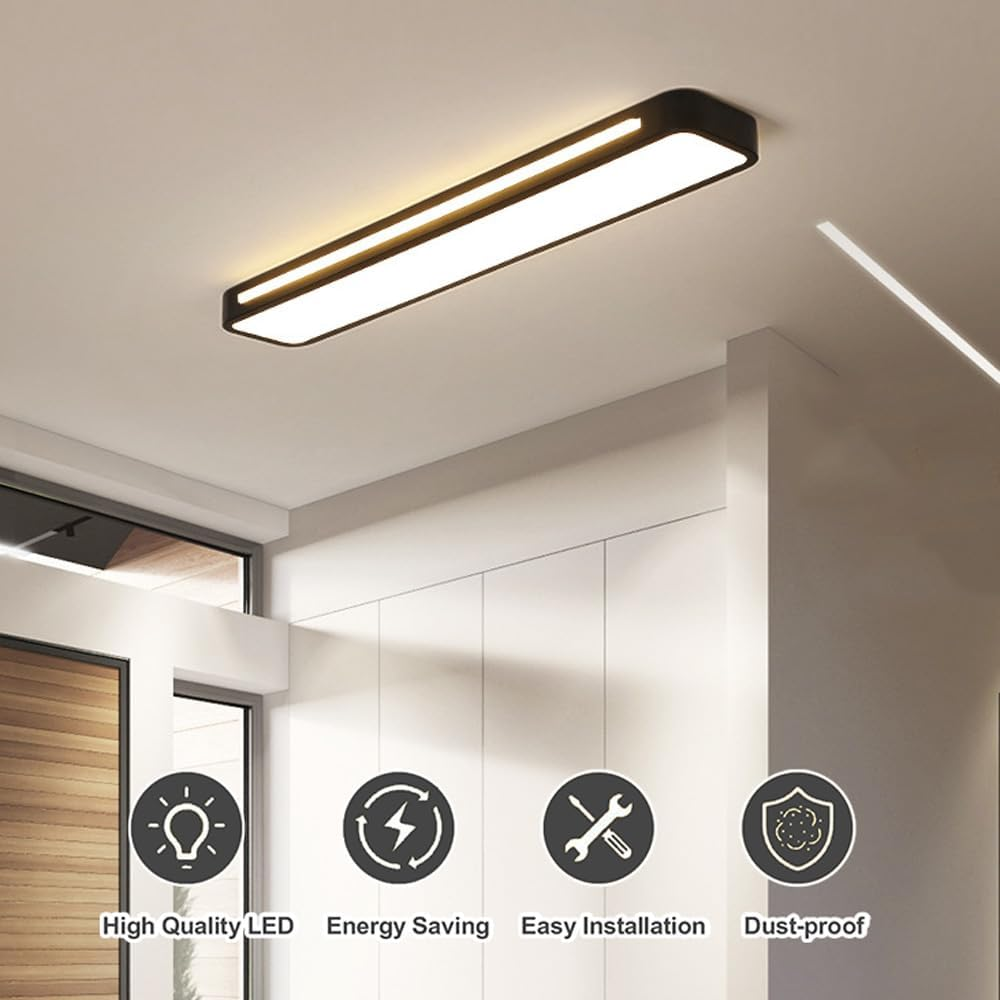 NordicLine: Long LED Ceiling Light Minimalist – Modern & Stylish for Dining Rooms & Living Rooms