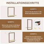 NordischerForm: Modern Wall Shelves – Set of 4, Multifunctional & Floating for Books, Plants & Photos in the Living Room