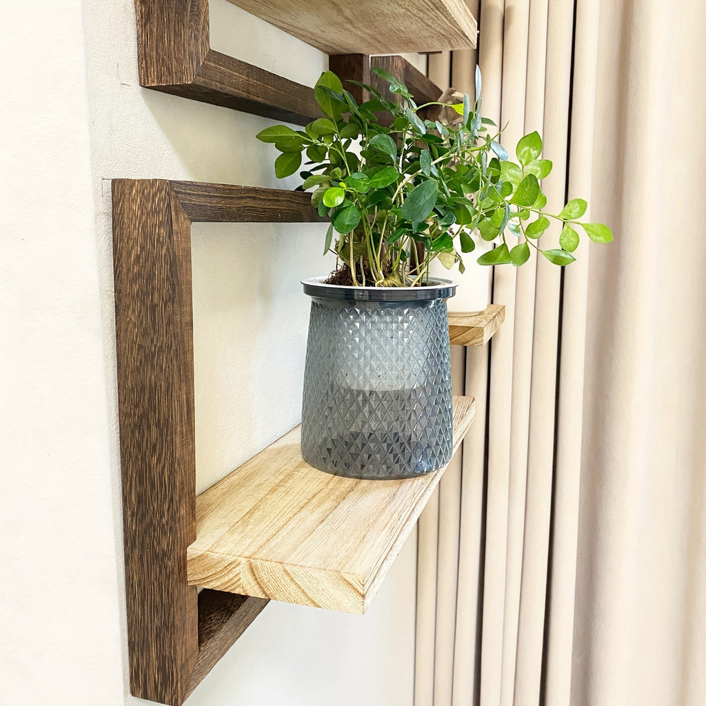 NordischerForm: Modern Wall Shelves – Set of 4, Multifunctional & Floating for Books, Plants & Photos in the Living Room
