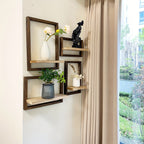 NordischerForm: Modern Wall Shelves – Set of 4, Multifunctional & Floating for Books, Plants & Photos in the Living Room