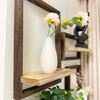NordischerForm: Modern Wall Shelves – Set of 4, Multifunctional & Floating for Books, Plants & Photos in the Living Room