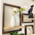 NordischerForm: Modern Wall Shelves – Set of 4, Multifunctional & Floating for Books, Plants & Photos in the Living Room