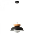 Nordiva: Pendant Light Made of Metal & Glass with Wood Look – for Scandinavian Living Spaces & Offices