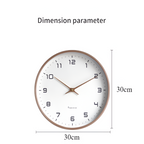 Norduhr: Round Designer Wall Clock Made of Wood with Silent Movement & Scandinavian Style – for Modern Living Spaces